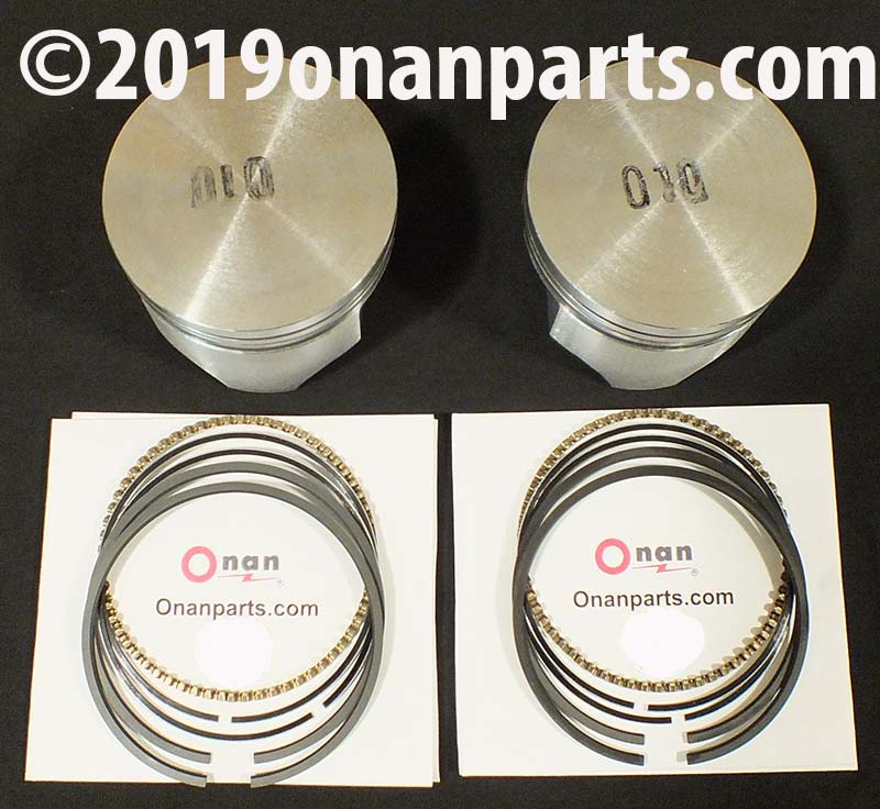 Onan 112-0264-01 +.010 Pistons with Rings. Without Pins. 1 Pair