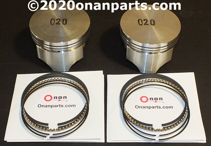 Onan 112-0264-02 +.020 Pistons with Rings Without Pins 1 Pair