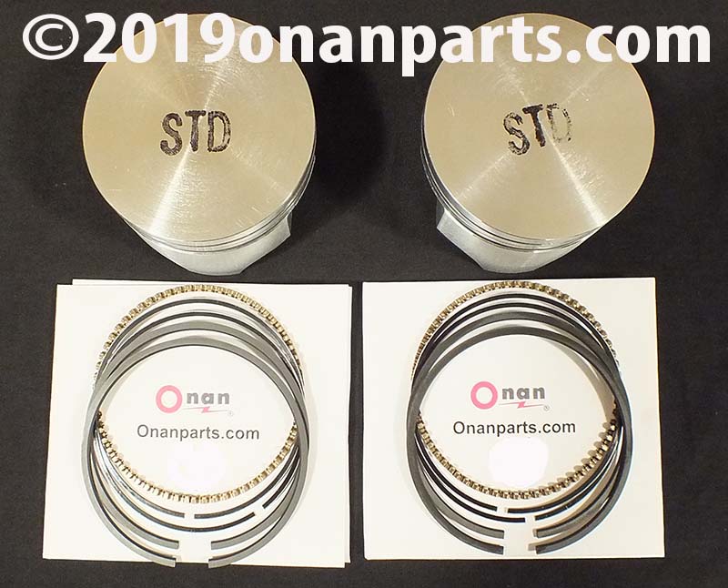 Onan 112-0264 STD Pistons with Rings. Without Wrist Pins. 1 Pair