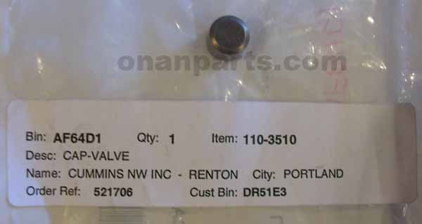 Onan New 110-3510 Cap Valve Stem P Series P216 P218 P220