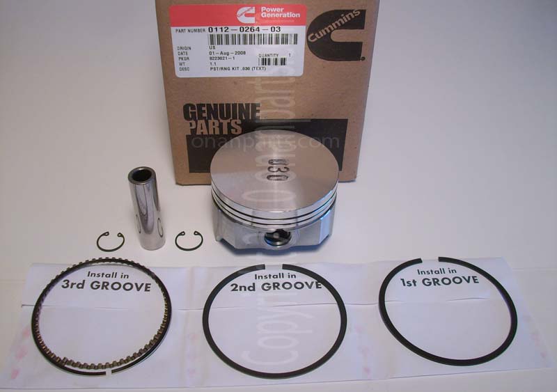 Onan 112-0264-03 +.030" Oversize Piston Kit B & P Series