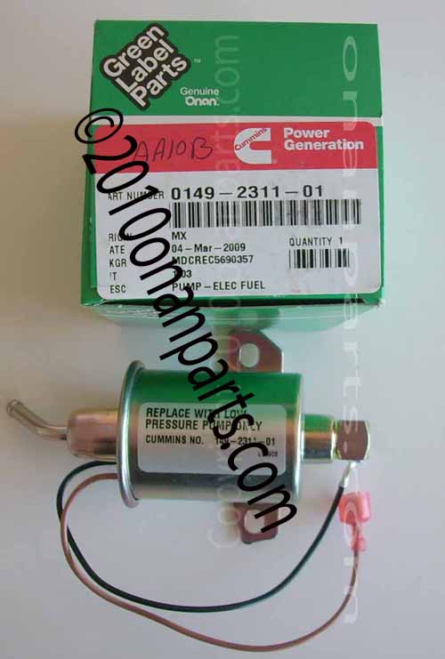 149-2311-01 KY Fuel Pump Electric Spec A-H